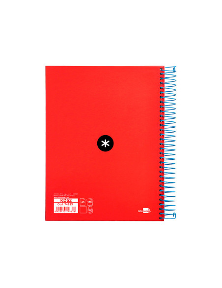 CUADERNO ESP. ANTARTIK A5 T.FORRADA MICRO LISO 5B 6T. 120H.100GR.RJ.