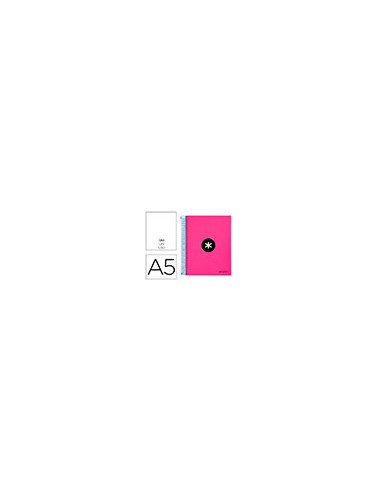 CUADERNO ESP. ANTARTIK A5 T.FORRADA MICRO LISO 5B 6T.120H.100GR.ROSA