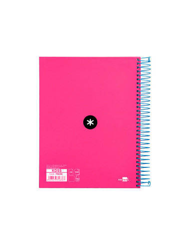 CUADERNO ESP. ANTARTIK A5 T.FORRADA MICRO LISO 5B 6T.120H.100GR.ROSA