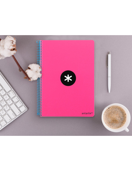 CUADERNO ESP. ANTARTIK FL. T.EXTRA.4MM 80H. 100GR. ROSA