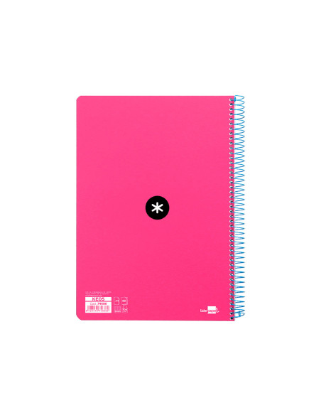 CUADERNO ESP. ANTARTIK FL. T.EXTRA.4MM 80H. 100GR. ROSA