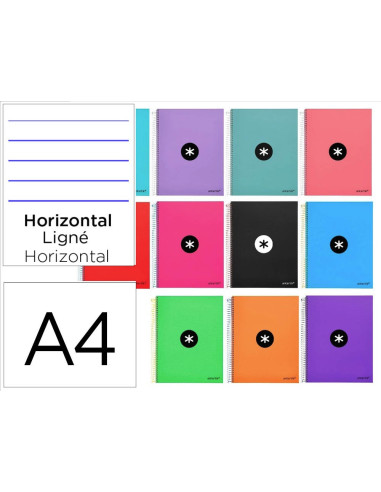 CUADERNO ESP. ANTARTIK A4 T.FORRADA MICRO 5MM 5B 4T.120H.100GR.SURT.