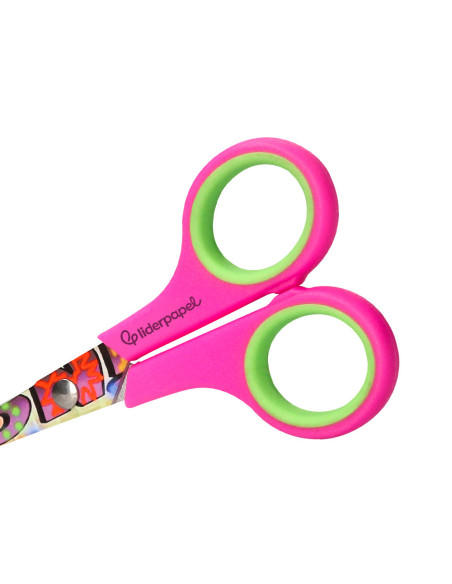 TIJERA ESCOLAR LIDERPAPEL HIP HOP 14 CM UNIDAD