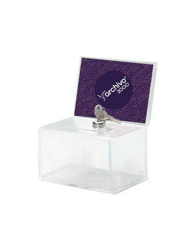 BUZON SUGERENCIA CERRADURA DOS LLAVES COL.CRISTAL TPTE 109X154X205 MM