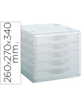 FICHEROARCHIVO 2000 260X270X340 MM APILABLES 5 TPTE.TRANSLUCIDO