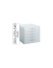 FICHEROARCHIVO 2000 260X270X340 MM APILABLES 5 TPTE.TRANSLUCIDO 2
