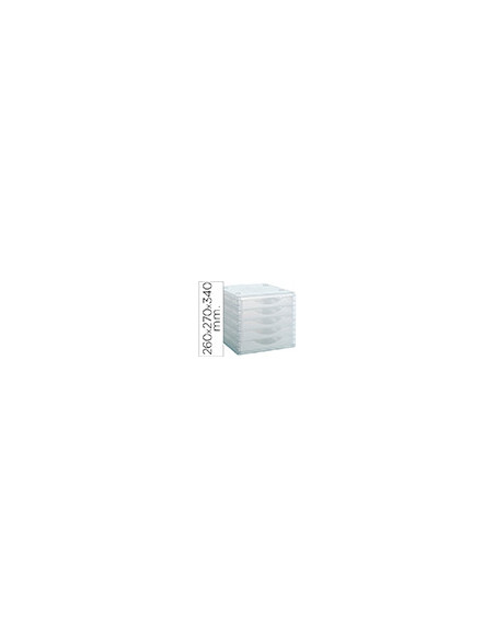 FICHEROARCHIVO 2000 260X270X340 MM APILABLES 5 TPTE.TRANSLUCIDO