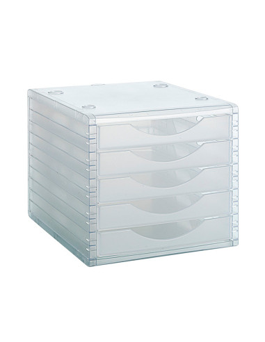 FICHEROARCHIVO 2000 260X270X340 MM APILABLES 5 TPTE.TRANSLUCIDO