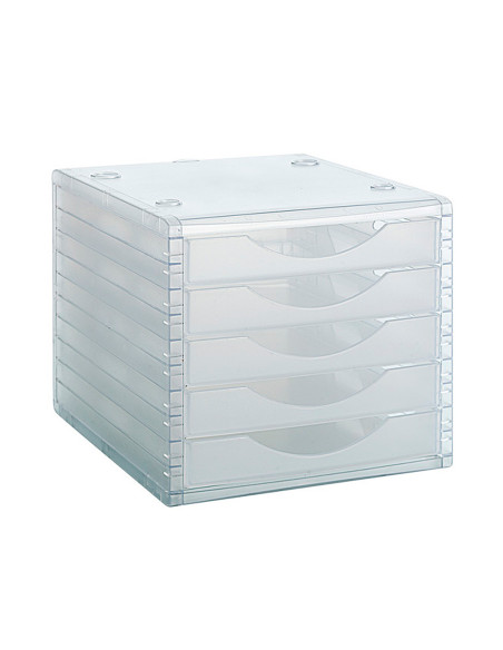 FICHEROARCHIVO 2000 260X270X340 MM APILABLES 5 TPTE.TRANSLUCIDO