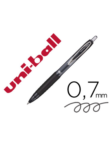 BOLIGRAFO UNI-BALL ROLLER UMN-207 RETRACTIL 0,7 MM COLOR NEGRO
