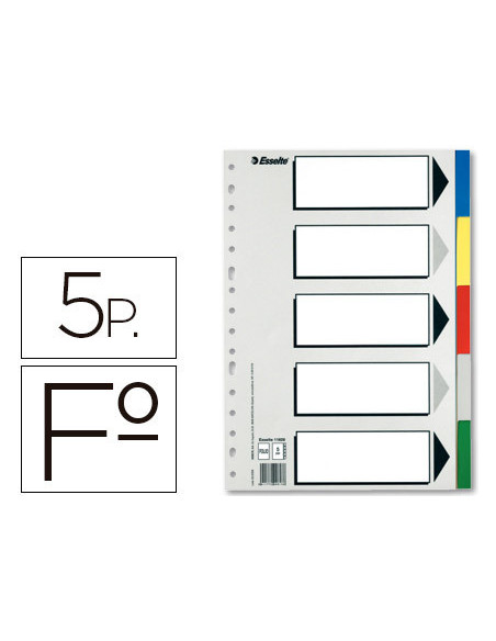 SEPARADOR ESSELTE PLASTICO JUEGO 5 SEPARADORES FL.5 MULTITALADRO