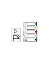 SEPARADOR ESSELTE PLASTICO JUEGO 5 SEPARADORES FL.5 MULTITALADRO 2