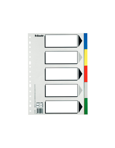 SEPARADOR ESSELTE PLASTICO JUEGO 5 SEPARADORES FL.5 MULTITALADRO