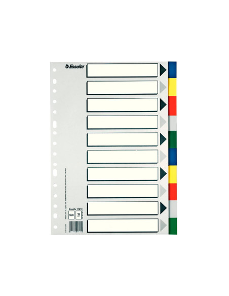 SEPARADOR ESSELTE PLASTICO JUEGO 10 SEPARADORES A4C/5 MULTITALADRO