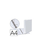 CARPETA CANGURO 4 ANILLAS MIXTAS 25MM ESSELTE A4 PLASTICO BLANCA 1440 2