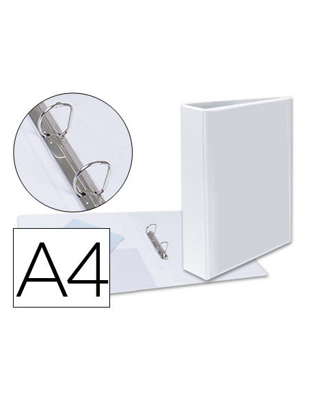 CARPETA CANGURO 2 ANILLAS MIXTAS 40MM ESSELTE A4 PLASTICO BLANCA