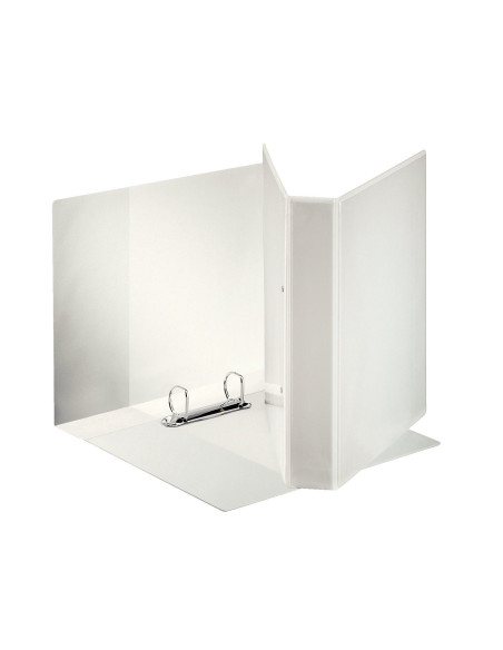 CARPETA CANGURO 2 ANILLAS MIXTAS 40MM ESSELTE A4 PLASTICO BLANCA