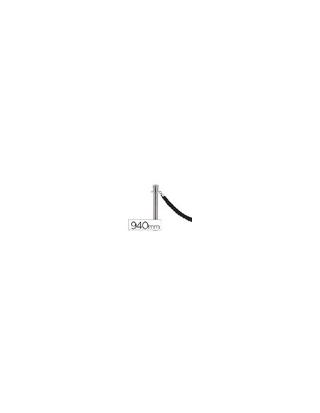 POSTE SEPARADOR CROMADO SATINADO ALTURA 940 MM BASE 320 MM