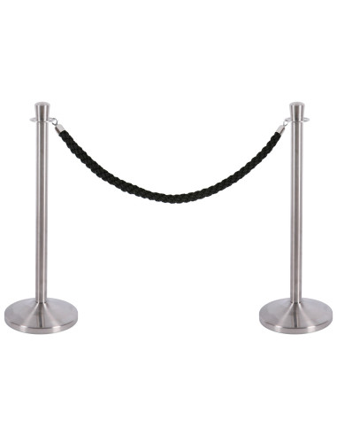 POSTE SEPARADOR CROMADO SATINADO ALTURA 940 MM BASE 320 MM