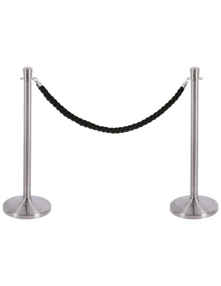 POSTE SEPARADOR CROMADO SATINADO ALTURA 940 MM BASE 320 MM