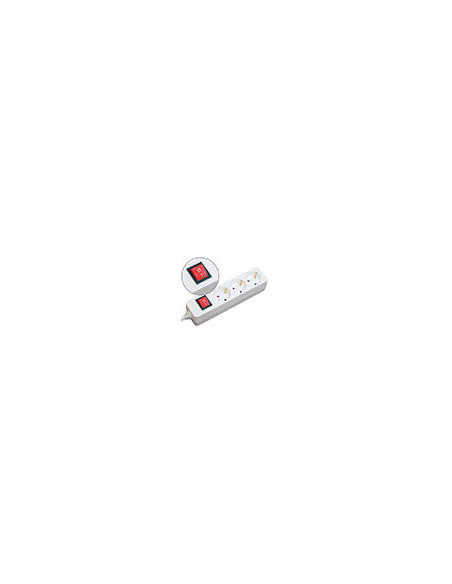 REGLETA 3 TOMAS MEDIARANGE BL.CON INTERRUPTOR CABLE 1,4M
