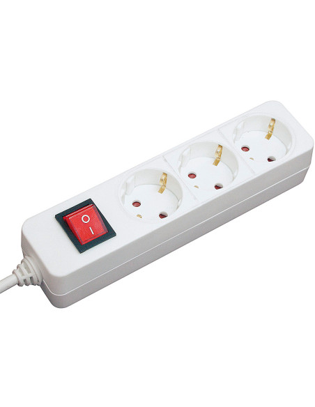 REGLETA 3 TOMAS MEDIARANGE BL.CON INTERRUPTOR CABLE 1,4M