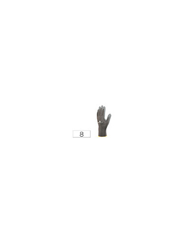 GUANTE POLIESTER ANTIDESLIZANTE LAVABLE ESP. MANUTENCION GRIS T. 8