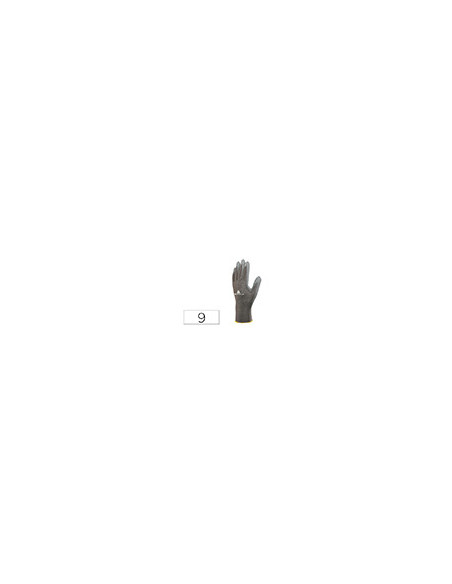 GUANTE POLIESTER ANTIDESLIZANTE LAVABLE ESP. MANUTENCION GRIS T. 9