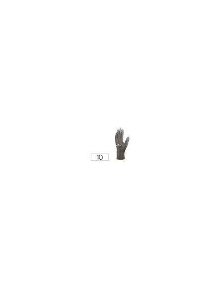 GUANTE POLIESTER ANTIDESLIZANTE LAVABLE ESP. MANUTENCION GRIS T. 10
