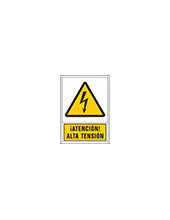 PICTO SEÑAL ADVERTENCIA ATENCION ALTA TENSION PVC 245X345 MM 2