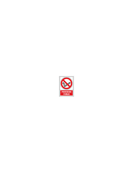 PICTOGRAMA SYSSA SEÑAL PROHIBICION PROHIBIDO FUMAR EN PVC 245X345 MM