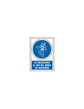PICTO SEÑAL OBLIGATORIO USO ARNES SEGURIDAD PVC 245X345 MM 2