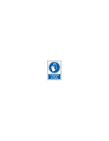 PICTO SEÑAL OBLIGATORIO USO GUANTES PVC 245X345 MM