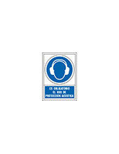 PICTO SEÑAL OBLIGATORIO USO PROTECCION ACUSTICA PVC 245X345 MM 2