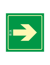 PICTOGRAMA SYSSA SEÑAL VIA EVACUACION PVC FOTOLUMINISCENTE 224X224 MM