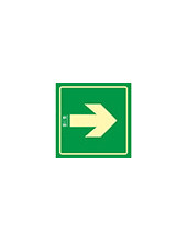 PICTOGRAMA SYSSA SEÑAL VIA EVACUACION PVC FOTOLUMINISCENTE 224X224 MM 2