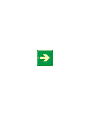 PICTOGRAMA SYSSA SEÑAL VIA EVACUACION PVC FOTOLUMINISCENTE 224X224 MM