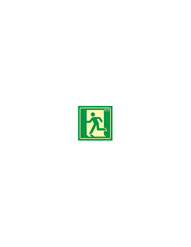 PICTO SEÑAL SALIDA EMERGENCIA IZQUIERDA PVC FOTOLUMINISCENTE 224X224