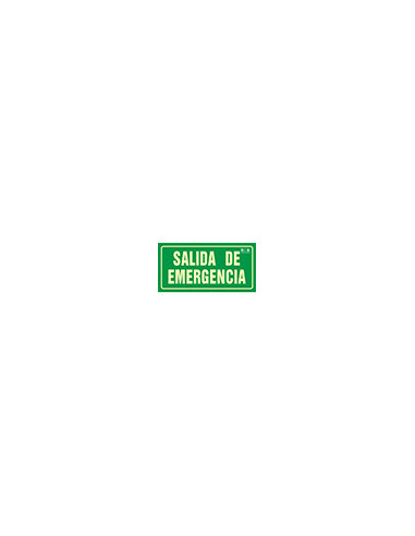PICTO SEÑAL SALIDA EMERGENCIA PVC FOTOLUMINISCENTE 297X148 MM