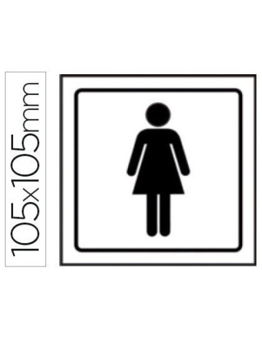 PICTOGRAMA SYSSA SEÑAL DE ASEOS SEÈORAS EN PVC 105X105 MM