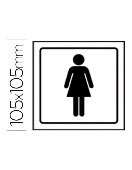 PICTOGRAMA SYSSA SEÑAL DE ASEOS SEÈORAS EN PVC 105X105 MM