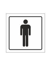 PICTOGRAMA SYSSA SEÑAL DE ASEOS CABALLEROS EN PVC 105X105 MM