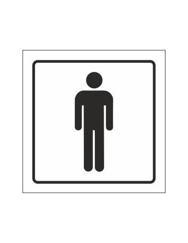 PICTOGRAMA SYSSA SEÑAL DE ASEOS CABALLEROS EN PVC 105X105 MM