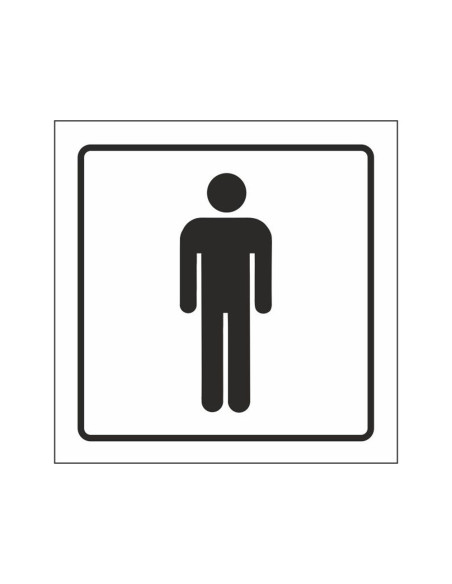 PICTOGRAMA SYSSA SEÑAL DE ASEOS CABALLEROS EN PVC 105X105 MM