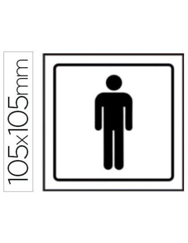 PICTOGRAMA SYSSA SEÑAL DE ASEOS CABALLEROS EN PVC 105X105 MM