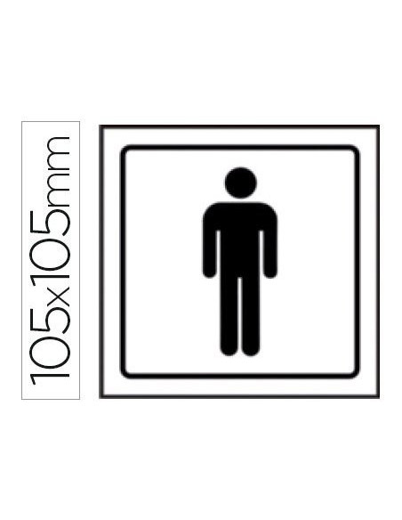 PICTOGRAMA SYSSA SEÑAL DE ASEOS CABALLEROS EN PVC 105X105 MM