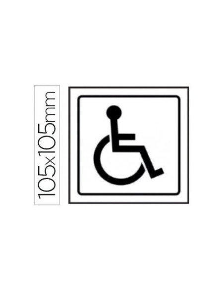 PICTOGRAMA SYSSA SEÑAL DE MINUSVALIDOS EN PVC 105X105 MM