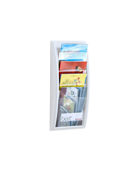 EXPOSITOR MURAL FAST-PAPERFLOWDIN A4 BLANCO 4 CASILLAS 650X290X95 MM