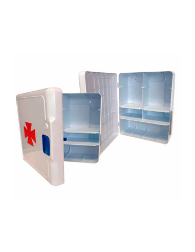 BOTIQUIN PLASTICO EXTRADURO MATERIAL PRIMEROS AUXILIOS 460X340X150 MM