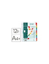 SEPARADOR EXACOMPTA CARTULINA JUEGO 12 SEPARADORES A4+ MULTI.BLANCO 2